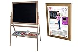 Eichhorn - Standtafel, Kindertafel mit 10 Kreiden, 1 Stift und Schwamm, zweiseitig...