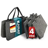 KARAT Filztasche Shopper Holzkorb für Kaminholz, robuste Einkaufstasche aus Filz...