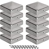 Pfostenkappen 9x9 cm - 10 Stück, 90x90 mm, Zaunpfosten Metall, Zaunpfosten verzinkt,...