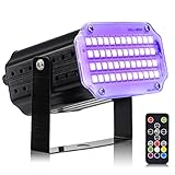 Mini Stroboskop Licht, 48 LED Disco Licht Partylicht Strobe Light mit Fernbedienung, Sound...