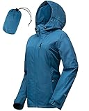 33,000ft Regenjacke Damen Wasserdicht Outdoorjacke Atmungsaktiv Herbst Übergangsjacke...