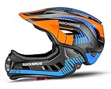 ROCKBROS Kinderhelm Integriert Fahrradhelm Kinder Jugend Fullface Helm mit Abnehmbarem...