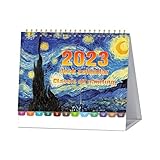 NOBRIM Desktop-Kalender Stehender Tischkalender 2023 mit kleinem Graffiti-Tischkalender...