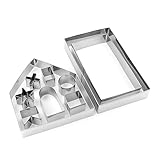 Cookie Cutter Edelstahl Lebkuchenhaus Keksformen DIY Biscuit Backwerkzeuge 10pcs