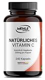 Natürliches Vitamin C Hochdosiert - 240 Vegane Kapseln 4 Monatsvorrat Acerola-Extrakt Und...