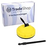 Trade-Shop Flächenreiniger/Rotationsbürste mit Verlängerungslanze für Terrasse Garage...