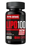 Body Attack LIPO 100, 60 Caps / 10 Portionen, mit Lipocholine®, 200 mg Koffein aus...