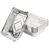Laughhe Aluschalen Alu Grillschalen Groß 21 x 16 cm Tropfschalen 1000 ml Alu Tropfschale...