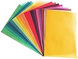 20 Seiten Transparentpapier in 20 bunten Farben | DIN A4 | 110 g/m² | buntes...