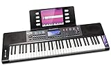 RockJam 61 Key Keyboard Piano with Pitch Bend, Power Supply, Sheet Music Stand, Piano Note...