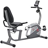 HOMCOM Heimtrainer, halbliegend, magnetisch, LCD-Display, multifunktional, verstellbarer...