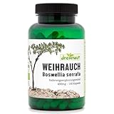 Weihrauch-Kapseln BIO, 140 Stück, 400mg, hochdosiert, Boswellia Serrata, 1600mg je...