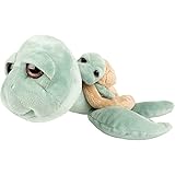 Suki Gifts International, Caspian Mummy and Baby Turtle with Quietscher, Minty Green...