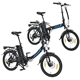 smartEC 2er Pack Camp-20D & Camp-20H E- Klapprad E-Bike E-Faltrad Elektrofahrrad 20 Zoll...