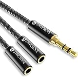 Syncwire Audio Y Splitter Kabel - 23cm- 3,5mm Male auf 2X Female Nylon Kopfhörer...