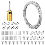 Abimars Drahtseil 2mm, 20m Drahtseil ummantelt,304 Edelstahl Seil mit...