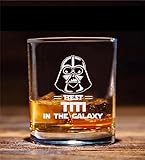 QPTADesignGift Best Titi In The Galaxy Whiskeyglas – Star Wars Geschenk – Darth Vader...