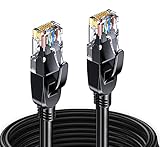 Elfcam® - 40 Meter Ethernet Kabel Cat 7 Rund, LAN Kabel mit Vergoldetem RJ45 Stecker,...