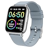 Jugeman Smartwatch Damen Herren mit Telefonfunktion, Fitnessuhr mit Herzfrequenz SpO2
