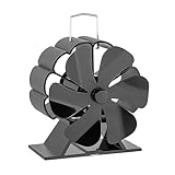SONAXO 6-Blatt-Kaminventilator, wärmebetriebener Kaminofen, Heimwärmer, effiziente...