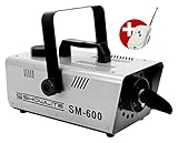 Showlite SM-600 Schneemaschine 600W mit Funk-Fernbedienung (30 m³/min Schneeausstoß,...