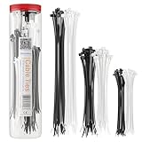 Cable Matters Kabelbinder Set 200 Stk. Nylon Kabelbinder, 15cm / 20cm / 30cm Zip Ties,...
