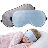 Lonfrote 2 Stück Kinder Mädchen Junge Seide Schlaf Augenmaske Schlafmaske mit...