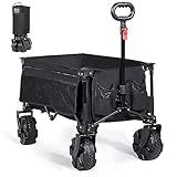 klappwagen faltbar, bollerwagen faltbar Wagen Mit Um 360 ° Drehbarem Rad –...