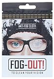 Wirksames FOG-OUT! Antibeschlagtuch - Tuch mit Antibeschlagwirkung für alle Gläserarten,...