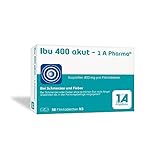 Ibu 400 akut - 1 A Pharma, 400 mg Tabletten mit Ibuprofen (50 Stck.): Bei Schmerzen und...