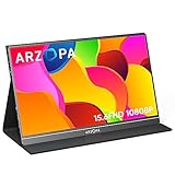 ARZOPA Portable Monitor, 15.6 Inch 1080 FHD Portable Monitor with External HDR Eye Care...