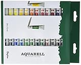 Rayher 38916000 Künstler-Aquarellfarben-Set, 24 Farben, je Tube 12 ml (Set 288ml), ideal...