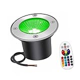 JOUFNING LED Embedded Buried Lampe - 6W Bodenstrahler Außen, 12V RGB LED Gartenstrahler,...