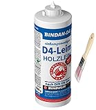 Holzleim Kunstharzleim BINDAN-D4 (1-Komponenten-D4-Leim) 1000 g Flasche inkl. Leimpsachtel...