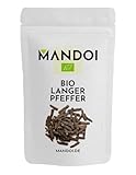 Mandoi Bio Langer Pfeffer, Langkorn Pfeffer aus biologischem Anbau Java - 50g