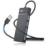 4-Port USB Hub 3.0 mit 50cm Kabel,Ultra Slim USB hub,USB verteiler 3.0 Datenhub Extra...