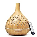 ASAKUKI 400ml Aroma Diffuser, Diffuser Ätherische Öle mit Fernbedienung,...