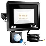 Brightown Led Strahler Mit Bewegungsmelder, 20W LED Fluter,IP66 wasserdicht mit 24 LEDs,...