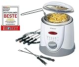 Bomann Fritteuse FFR 1290 CB 2in1 Fondue-Fritteuse inkl. 6 Fonduegabeln, Bedienfeld mit...