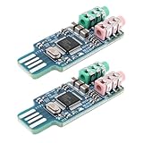 eMagTech 2 Stück CM108 USB-Soundkarte Chip-Laufwerk Kostenlose Soundkarte Praktische...