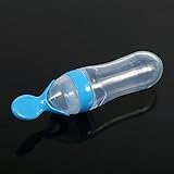 Babyflasche, Futterspender, BPA-freie Babyflasche, 90-ml-Müslispender, mit Löffel für...