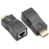 Gorise 2 Stück HDMI-Extender-Adapter Über Cat5e/6, HDMI-Repeater Auf...