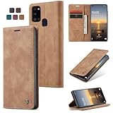 owlhold hülle Samsung Galaxy A21s Klapphülle Premium Lederhülle Weiches...