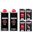 Zippo Feuerzeugbenzin-Set (2 Dosen Feuerzeugbenzin, 12 Zündsteine, 2 Dochte)