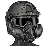 PJ Fast Taktischer Helm Set Mit Airsoft Maske, Outdoor Airsoft Paintball Helm Set Mit...