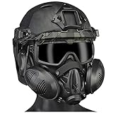 PJ Fast Taktischer Helm Set Mit Airsoft Maske, Outdoor Airsoft Paintball Helm Set Mit...