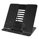 WUGU Buchständer, verstellbarer Faltbarer Metall Buchhalter für Rezept, Lehrbuch,...