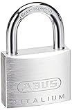 ABUS Vorhängeschloss Titalium 64TI/40 - 2er Set, gleichschließend - Kellerschloss mit...