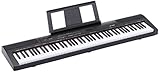 Amazon Basics Digitalpiano, 88 Tasten, halbgewichtete Klaviatur, Sustain-Pedal, Netzteil,...