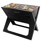 SunJas Klappgrill Holzkohlegrill, Campinggrill tragbar, Barbecue Tischgrill für Outdoor,...